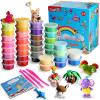 ifergoo Modeling Clay Kit - 36 Colors Magic Air Dry Clay for Kids, DIY Creative Modeling Toys with Sculpting Tools, Ultra Light & Soft, School Crafts & Party Favors, Gifts for Boys & Girls Ages 3-12 view 1