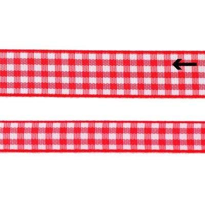 Cotta Cotton A032 79930 Check Ribbon, 0.6 inches (16 mm) x 16.4 ft (5 m), Red, 0.6 x 16 x 16 ft (1.6 x 5 m)