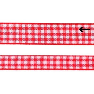 Cotta Cotton A032 79930 Check Ribbon, 0.6 inches (16 mm) x 16.4 ft (5 m), Red, 0.6 x 16 x 16 ft (1.6 x 5 m)