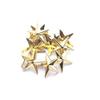 50 Pcs DIY Metal Star Studs Claw Nailhead Punk Rivets (20MM, Gold) view 1
