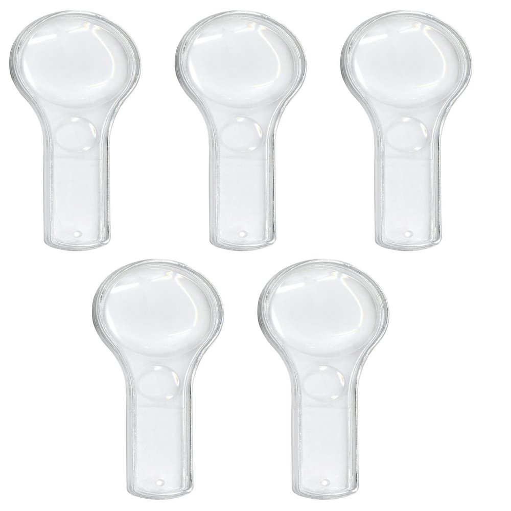 EISCO Bi-Focal Magnifiers (5 Pack) - 5X & 3X Magnification Lenses - 4.25" - Perfect for Students and Classroom Use