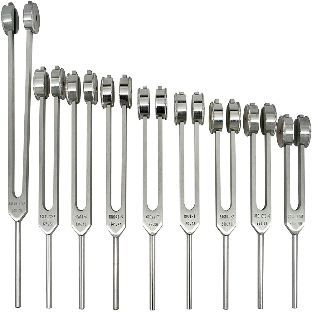 Chakra Tuning Forks Set of 9 Weighted