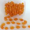 JP_Beads 10 Feet Natural Carnelian Smooth Oval Beaded Chain - 24K Gold Plated Wire Wrapped Chain - Oval Beaded Chain - Beads 6X8mm view 1