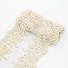 2 Yards DIY Lace Trim Floral Fabric Table Cloth Crafts Scallop Trim Bridal/Wedding Dress Flower Embroidered Applique Clothing Curtains 11cm Wide (Beige) view 2