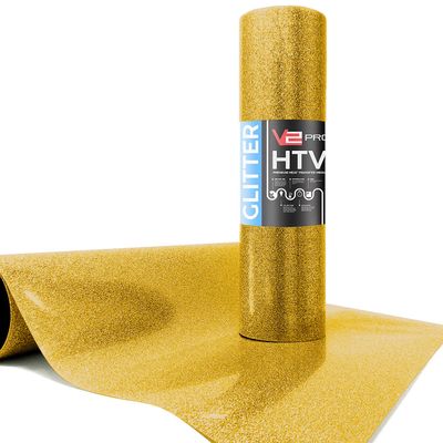 V2 Pro Hyper Glitter Heat Transfer Film HTV (Gold, 10" x 3ft)