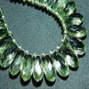JP_Beads 1 Strand Natural-Green Amethyst Faceted Flat Pear Teardrop Briolette-Stones Measure- 15x7mm. view 3