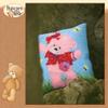 Vervaco stamped cross stitch kit cushion Popcorn Brie&butterflies, DIY view 2
