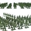 NWFashion 100PCS Toy Miniiature Toy Plastic Train Army Soldiers People Figures (Green) view 1