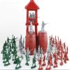 NWFashion 100PCS Toy Miniiature Toy Plastic Train Army Soldiers People Figures (Green) view 4
