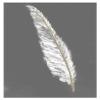 Global Gallery Gold Feathers VI on Grey -PaperArt-27.6" x42 view 1