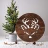 Reindeer Girl Stencil - Craft for Kids, Large Christmas Stencils, Christmas Decor Ideas, Stencils for Glass Painting view 3