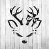 Reindeer Girl Stencil - Craft for Kids, Large Christmas Stencils, Christmas Decor Ideas, Stencils for Glass Painting view 4