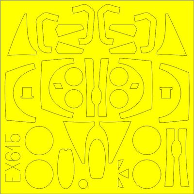 Eduard 1/48 T face MiG-23MF / ML Double-Sided Painting mask Seal (Eduardo / for Trumpeter) Plastic Model Masking Sheet EDUEX615