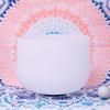 A Note Third Eye Chakra Frosted Quartz Crystal Singing Bowl 8 inch mallet and o-ring included view 2