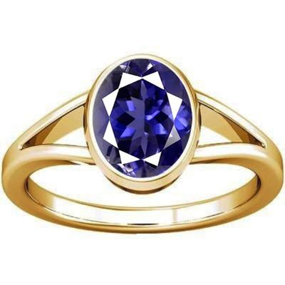 Divya Shakti 11.25-11.50 Carat Iolite Neeli Gemstone Panchadhatu Ring 100% Natural AAA Quality (4.5)