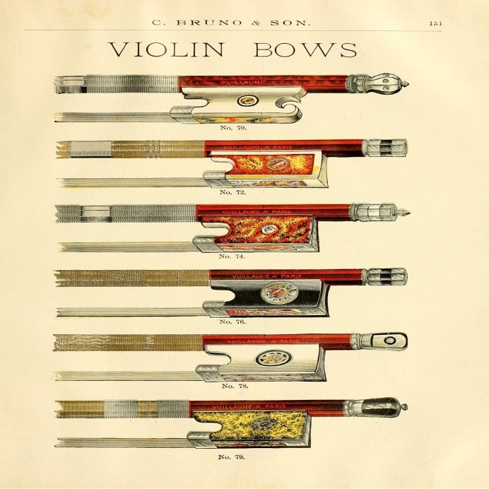 Posterazzi Catalogue C. Bruno & Son c.1890 Violin bows 4 Poster Print by Unknown, (24 x 36)