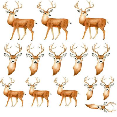 Beautiful Watercolor Deer - 55655 - Choose Ceramic or Glass Decal - Choose from 3 Different Sizes