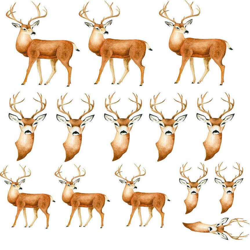 Beautiful Watercolor Deer - 55655 - Choose Ceramic or Glass Decal - Choose from 3 Different Sizes