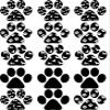 Dog Paws - 15314 - Ceramic Decal - Enamel Decal - Glass Decal - Waterslide Decal - 3 Different Size Sheet (Images) to Choose from. Choose Either Ceramic (Enamel) or Glass Fusing Decals view 1