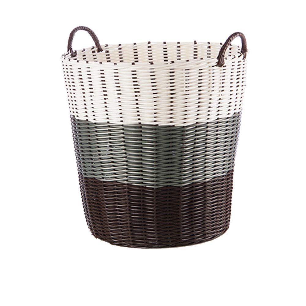 TELLW Oversized Plastic Woven Dirty Clothes Basket wash? Bathroom Laundry Basket Put Dirty Clothing Toy Basket Clothes Storage Basket