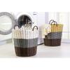 TELLW Oversized Plastic Woven Dirty Clothes Basket wash? Bathroom Laundry Basket Put Dirty Clothing Toy Basket Clothes Storage Basket view 4
