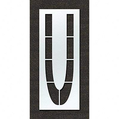 RAE STL-108-F144U Airport Pavement Stencil,U,144 in