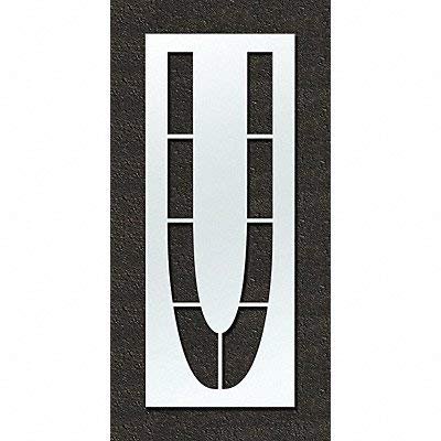 RAE STL-108-F144U Airport Pavement Stencil,U,144 in