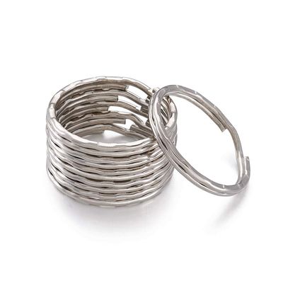 Craftdady 200Pcs Flat Key Chain Rings 25mm Double Loops Metal Round Split Keyrings for Jewelry Making Car Home Key Organization