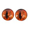 Alpha Dragon Glass Eyes Fiery Fantasy Orange Iris Art Dolls Taxidermy Sculptures or Jewelry Making Cabochons Crafts Matching Set of 2 (14mm) view 1