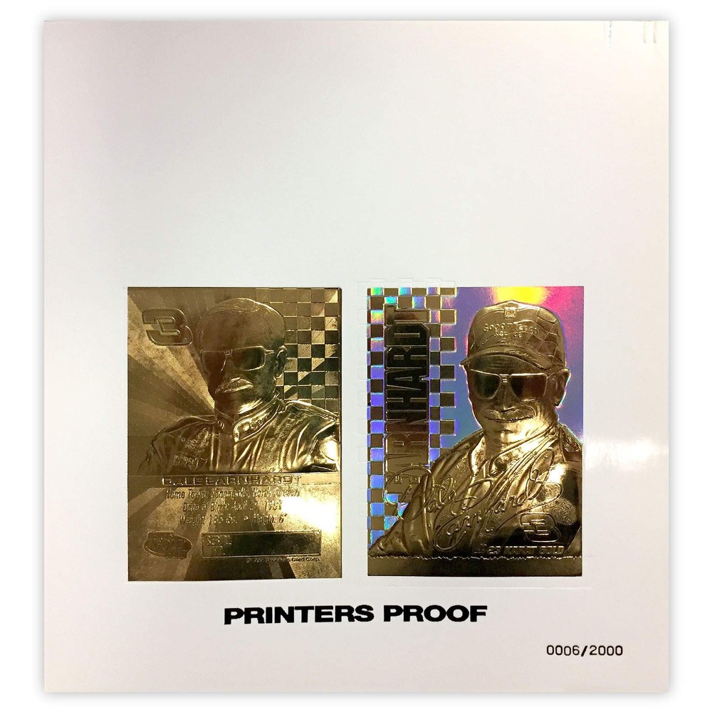 Dale Earnhardt SR Printer's Proof Uncut Sheet 1999 23KT Gold Card NASCAR #/2000