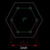 Clear Acrylic Hexagon Quilting Template Set, 4", 3", 2", 1" with 1/5" Seam Allowance view 2