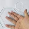 Clear Acrylic Hexagon Quilting Template Set, 4", 3", 2", 1" with 1/5" Seam Allowance view 4
