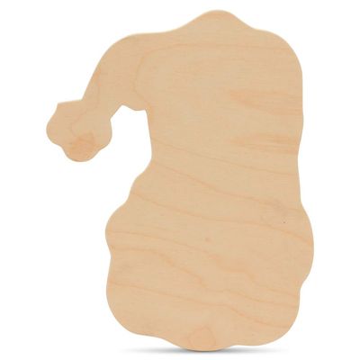Santa Christmas Cutouts 10 inch, Pack of 3 Unfinished Wood Cutouts for Crafts and Holiday Ornaments, by Woodpeckers