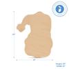 Santa Christmas Cutouts 10 inch, Pack of 3 Unfinished Wood Cutouts for Crafts and Holiday Ornaments, by Woodpeckers view 2