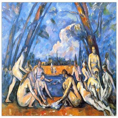 ArtPlaza Cezanne Paul - Large Bathers II Decorative Panel, 35.5x27.5 Inch, Multicolored