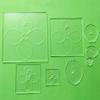 Clear Acrylic Square Templates 4", 3", 2", 1" - 8 Piece Set view 1