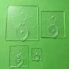 Clear Acrylic Square Templates 4", 3", 2", 1" - 8 Piece Set view 3