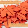 Factory Direct Craft Orange Wooden Maple Leaf Picks Set of 12 - Orange Fall Leaf Cutouts for Thanksgiving and Halloween Arrangements and Decorating (12-1/2 Inches High) view 2