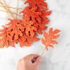 Factory Direct Craft Orange Wooden OakLeaf Picks Set of 12 - Orange Fall Leaf Cutouts for Thanksgiving and Halloween Arrangements and Decorating (12-1/2 Inches High) view 4
