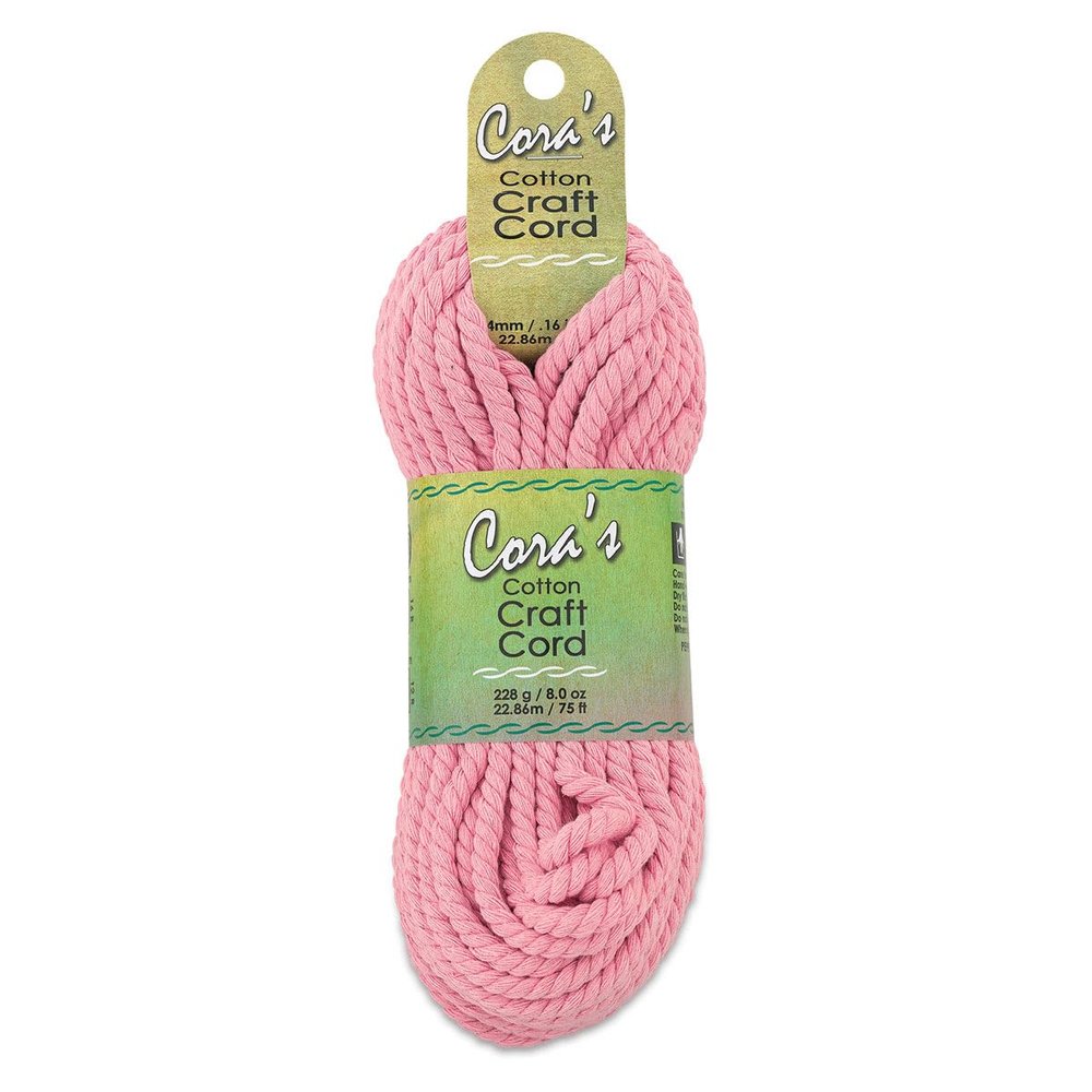 Pepperell Cotton Cord 4Mmx75ft-Blush Pink