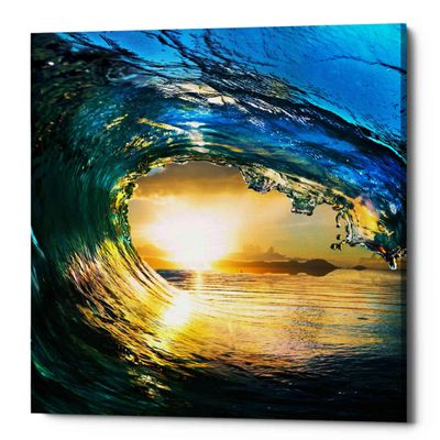 Epic Graffiti 'The Language of Waves' Canvas Wall Art, 37"x37"
