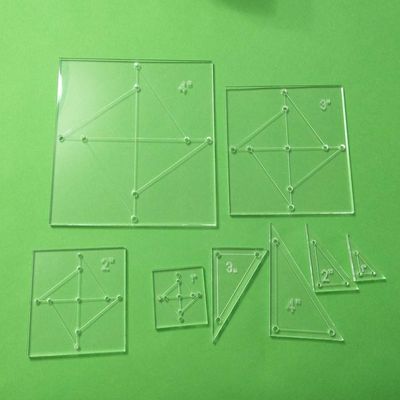 Square Quilting Template Set, 4",3",2",1" with 1/5" Seam Allowance 8PCS/lot