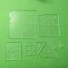 Square Quilting Template Set, 4",3",2",1" with 1/5" Seam Allowance 8PCS/lot view 1