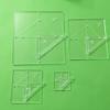 Square Quilting Template Set, 4",3",2",1" with 1/5" Seam Allowance 8PCS/lot view 2