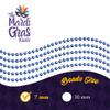 THE MARDI GRAS KREWE - Mardi Gras Beads 144 Pieces, 12 Dozen, Assorted 33" 7mm Bead Necklaces with Doubloon, Bulk Party Favors and Parade Throws - Royal Blue view 4