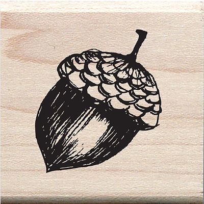 Hampton Art Lily & Val Mounted Stamp 1.5"X1.5"-Acorn