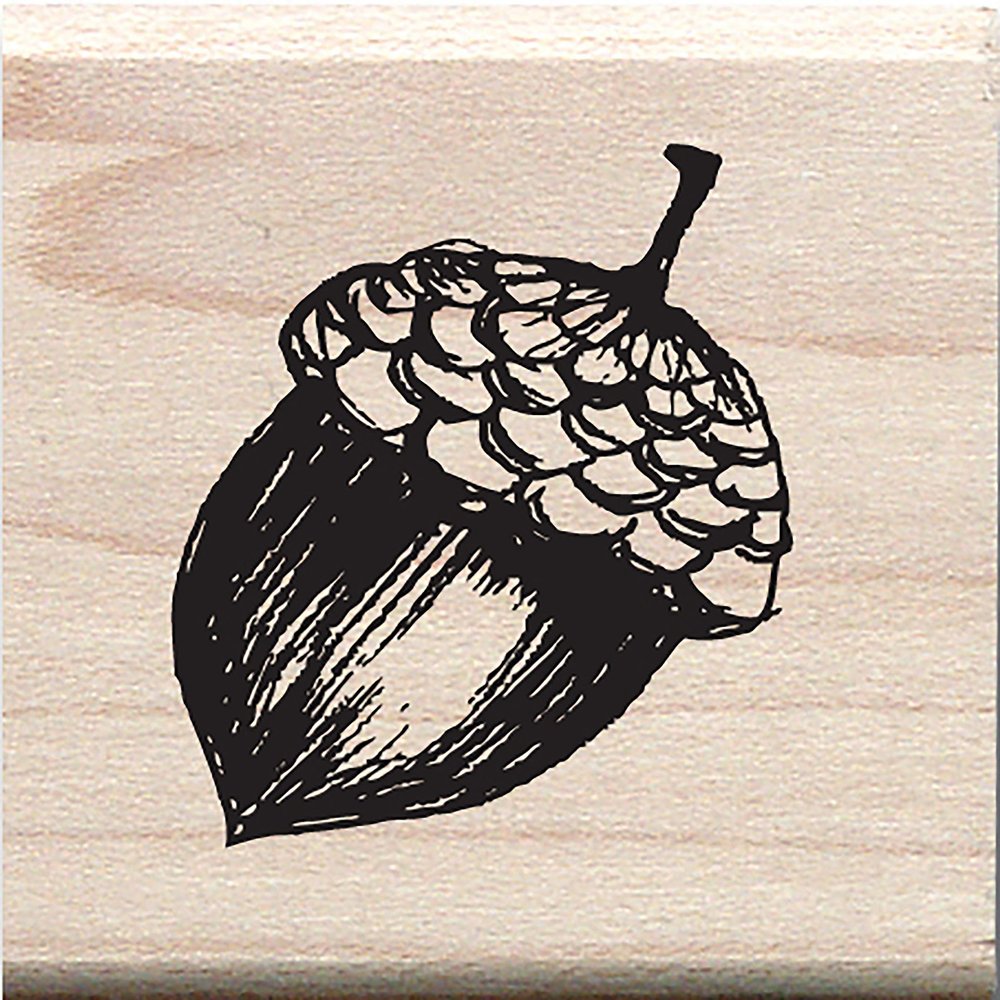 Hampton Art Lily & Val Mounted Stamp 1.5"X1.5"-Acorn