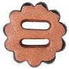 HILASON 06 Pack Slotted Scalloped Leather Rosette Concho Saddle Tack Tan 1-1/2" view 1