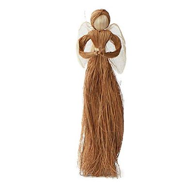 Factory Direct Craft Natural Raffia Straw Angel Doll Handmade Praying Angel - Size: 24" H