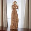 Factory Direct Craft Natural Raffia Straw Angel Doll Handmade Praying Angel - Size: 24" H view 3